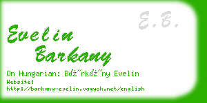 evelin barkany business card